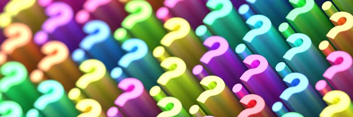 colorful question marks